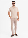 Ombre Clothing Herren-Poloshirt SLIM FIT aus Viskose mit vertikalen Streifen Ombre Clothing