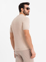 Ombre Clothing Herren-Poloshirt SLIM FIT aus Viskose mit vertikalen Streifen Ombre Clothing