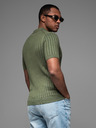 Ombre Clothing Herren-Poloshirt SLIM FIT aus Viskose mit vertikalen Streifen Ombre Clothing